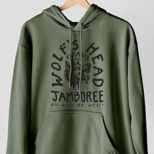 Wolf&#39;s Head Jamboree Dungeons and Dragons Curse of Strahd Festival Hoodie, Vallaki Barovia DnD Sweatshirt All Will be Well Ravenloft DM Gift