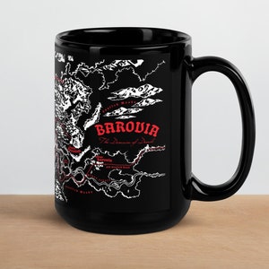 Mug Donjons et dragons, Mug carte de la Barovie dessinée à la main La malédiction de Strahd, 11 oz/15 oz, café D&D, Ravenloft Domain of Dread, cadeau confortable D&D DM