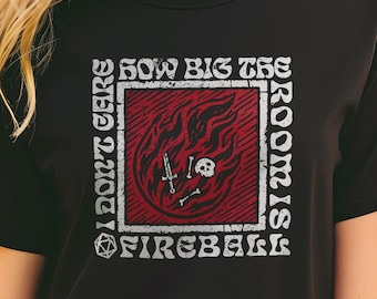 DnD Fireball T-shirt: Rolig trollkarlspresent, Dungeons and Dragons-trollformelmerchandise