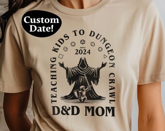 D&D Mom Shirt: Teaching Kids to Dungeon Crawl, Personalizable Gift