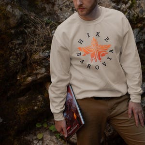 Hike Barovia D&D Outdoorsy Sweatshirt, Curse of Strahd Crest Shirt, Dungeons and Dragons Topographic Ravenloft Barovia Map, Outdoorsy TTRPG