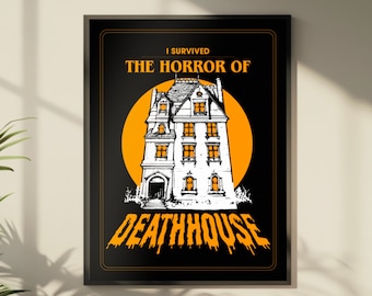 Death House "I Survived" DnD Poster, Curse of Strahd Wall Art, Barovia Ravenloft