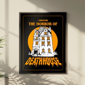 Death House &quot;I Survived&quot; Dungeons and Dragons Poster, Curse of Strahd Wall Art Print, Barovia Ravenloft DnD, TTRPG DM Gift, Game Room Decor