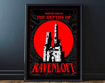 Castle Ravenloft Art Print: Curse of Strahd "Forever Lost" D&D Poster