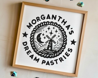 Morgantha's Dream Pastries DnD Wall Art - Dungeons & Dragons Curse of Strahd Art Print - Fantasy Home Decor