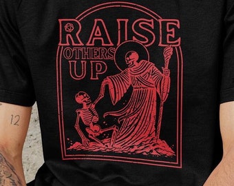 Camiseta Dark Humor D&D Necromancer: "Levante os Outros" Presente Engraçado