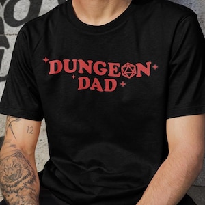 Dungeon Dad T-Shirt, DnD Fathers Day Gift, Nerdy Geek Tee