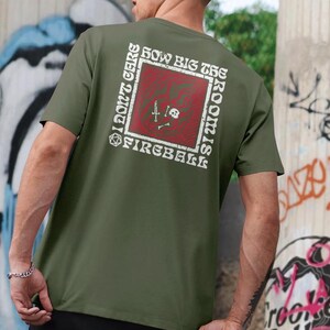 DnD Fireball T-Shirt: Funny Wizard Gift, Dungeons and Dragons Spell Military Green