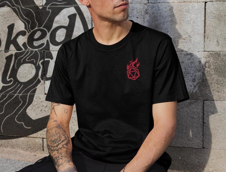 DnD Fireball T-Shirt: Funny Wizard Gift, Dungeons and Dragons Spell image 9