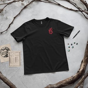 DnD Fireball T-Shirt: Funny Wizard Gift, Dungeons and Dragons Spell image 2