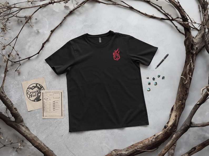 DnD Fireball T-Shirt: Funny Wizard Gift, Dungeons and Dragons Spell image 2