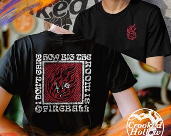 DnD Fireball T-shirt: Rolig trollkarlspresent, Dungeons and Dragons-besvärjelse