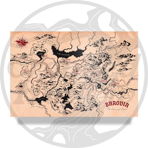 Mapa digital da Baróvia Curse of Strahd Dungeons and Dragons, folheto do jogador DM, mapa desenhado à mão da Baróvia Ravenloft, papel de parede para PC DnD Desktop