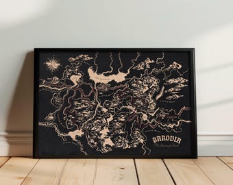 Hand-Drawn Barovia Map Curse of Strahd Dungeons and Dragons Poster, Player Handout, Barovia Ravenloft
