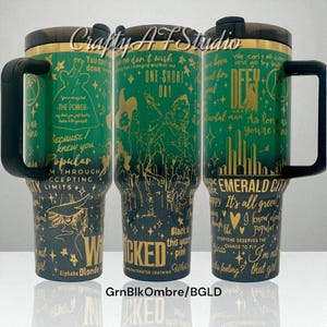 Defying Gravity laser Engraved Tumbler 40oz Elphaba and Glinda