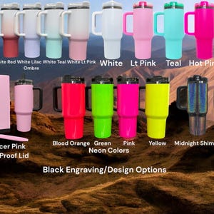 40oz books are magic themed tumbler with Handle. Black engraving options.