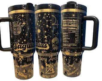Boogschutter sterrenbeeld astrologische tekens serie SVG voor 40oz beker - digitaal bestand - The Fiery Archer