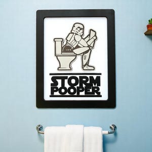 Stormpooper - Stormtrooper - humoristisch badkamerbord star wars