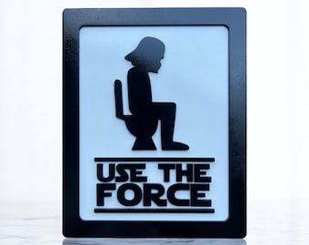 Darth Vader - Usa la Fuerza - Letrero humorístico para el baño