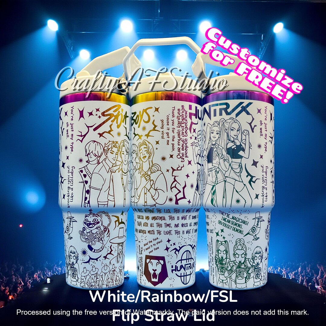 ホワイトスーツ K-POP アイドル グッズ Kpop Demon Hunters 30oz Customizable Laser Engraved Tumbler V2