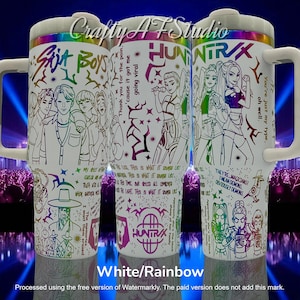 Huntrix KPop Demon Hunter 40 oz personnalisable V2 gravé au laser | Chasseuse | Garçons Saja | kpop | Chasseurs de démons K-POP