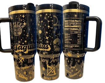 Boogschutter sterrenbeeld astrologische tekens serie SVG voor 40oz beker - digitaal bestand - Fiery Archer