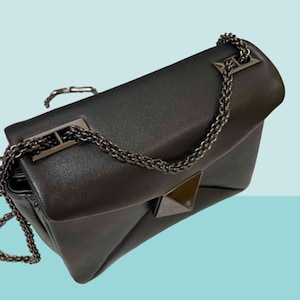 Valentino Bigs Flap Faux Leather Bag