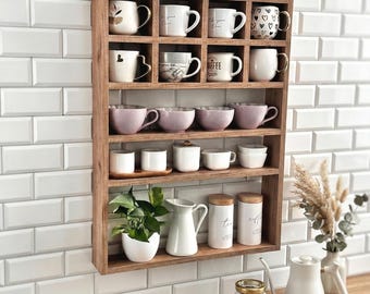 Mkono Portatazze Da Parete In Metallo Nero | Set Da 2 Con 10 Ganci A S | Organizer Per Tazze, Cappelli E Strofinacci | Lunghezza 42,4 Cm