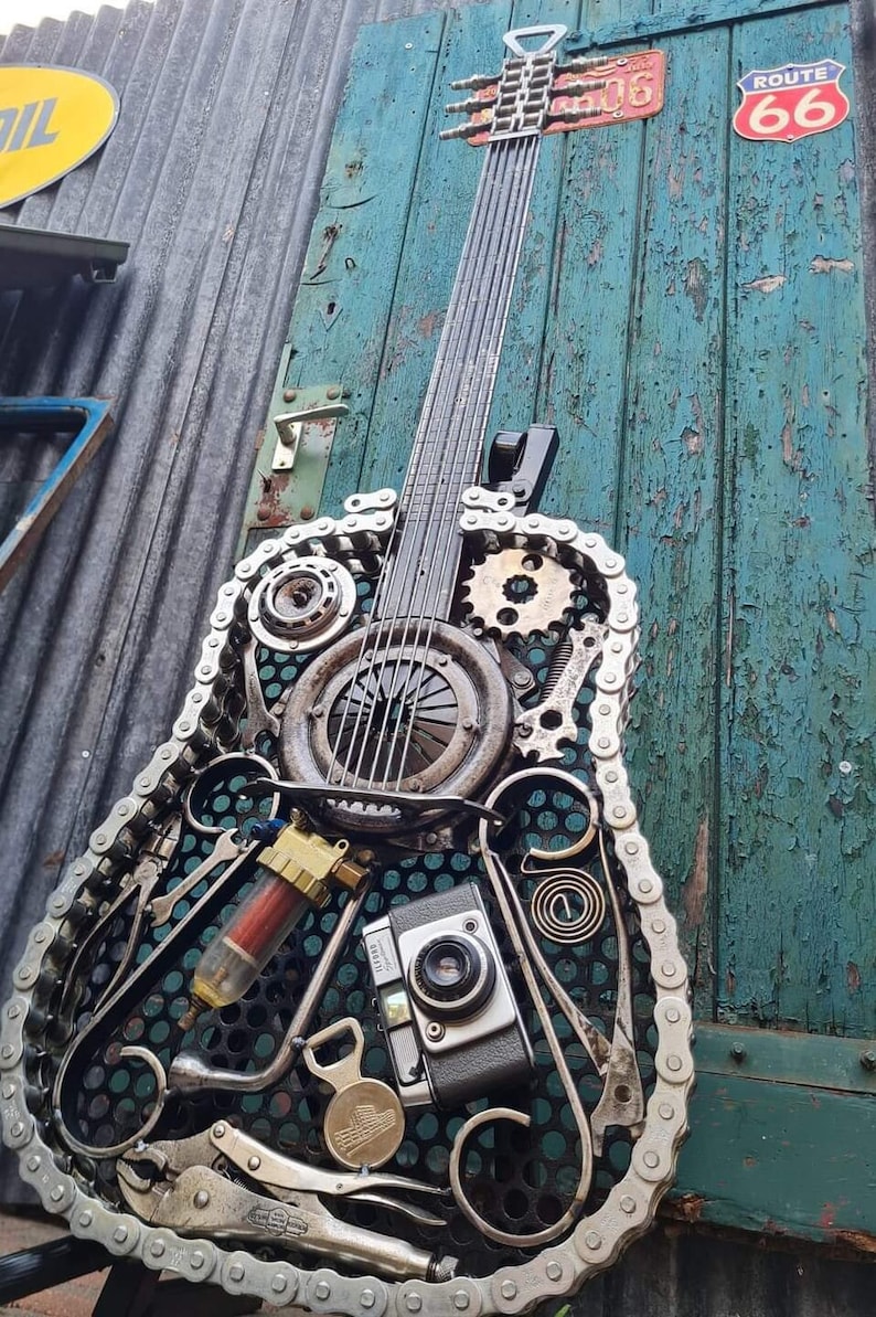 Scrap Art Guitar - Etsy
