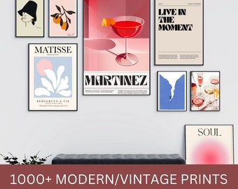 1000+ afdrukbare vintage kunstafdrukken voor woondecoratie - galerijset - MEGA BUNDEL 1000+ kunstafdrukkenset - galerij wanddecoratie - digitale kunst