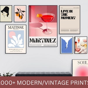 Oltre 1000 stampe d'arte vintage stampabili per la decorazione domestica Set di gallerie MEGA BUNDLE Set di oltre 1000 stampe d'arte Decorazione della parete della galleria Arte digitale immagine 1