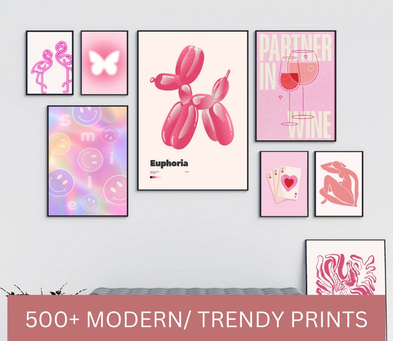 500 Printable Trendy Art Prints for Home Decor Gallery Set MEGA BUNDLE 500 Art Prints Set Gallery Wall Decoration Digital Art Bild 1