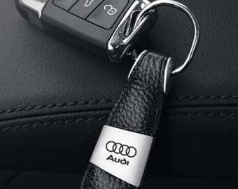 Audi autosleutelhanger (metaal en leer)