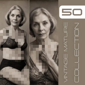 50 Elegant Model  Vintage Mature  Collection