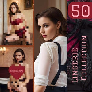50 Elegant Model Lingerie Woman  Collection