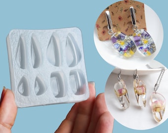 Mold for earrings pendant / glossy silicone mold