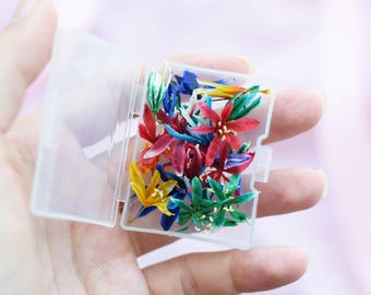 22pcs multicolor flowers for jewelry making, 3d flowers for resin and jewelry making, real dried flowers Ornithogalum