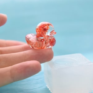 3D Resin Duck Silicone Mold: Keychain Pendant, Figurine (2x3 cm)