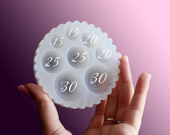 Platinum Silicone Hemisphere Mold: Jewelry Making, Earring Pendant 30 25 20 16 15 14 12 10 8 7 5mm
