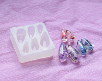 Teardrop Silicone Mold: Resin Earrings, Pendants, Platinum Silicone