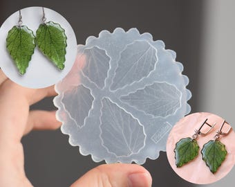 Realistic Leaf Silicone Mold for Resin Jewelry 5in1