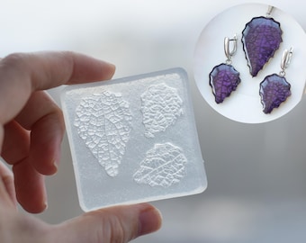 Realistic Leaf Silicone Mould for Resin Jewelry 3in1