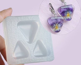 Mold for Jewellery Triangles glossy silicone mold
