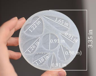 8-in-1 Realistic Leaf Silicone Mold for Resin Jewelry UV resin