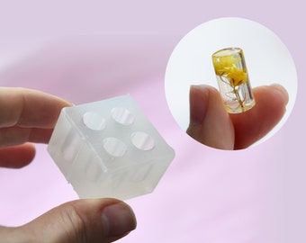 Cylinder Silicone Mold for Resin Earrings Pendants: Handmade Jewelry