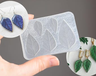 Realistic Leaves Silicone Mold for Resin Jewelry 5in1