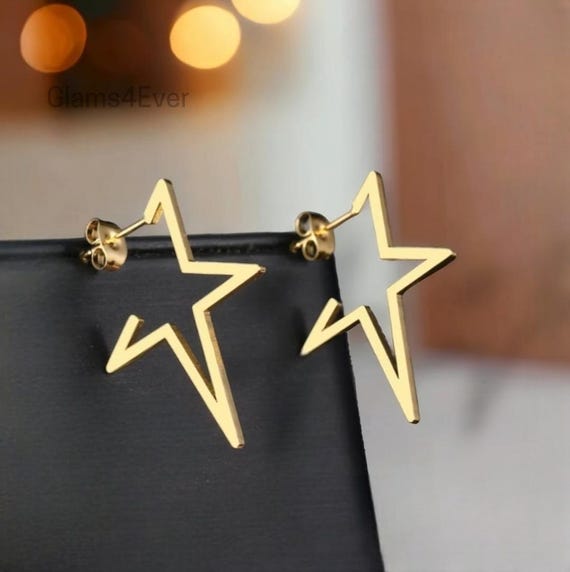 CHUNKY STAR CREOLE GOLD CHUNKY STAR CREOLE GOLD