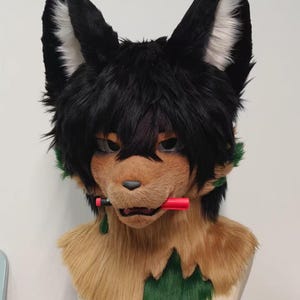 Handmade Custom Fursuit Head, Kenomo Fur Clothing, Masquerade Masks, Fursuit Accessories, Cosplay Gifts, Fantasy Creature,Fursona Costume
