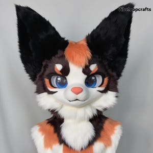 Cute Pudding Dog Fursuit Head, Customized Coffee Colored Pudding Puppy, Fursuit Accessories, Furry Ears, Fantasy Creature, Furry, Cosplay