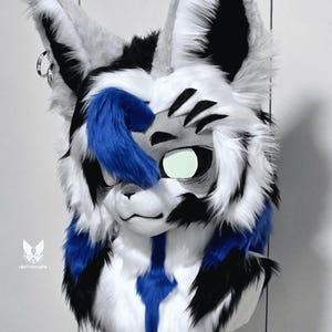 Handmade Custom Fursuit Head, Kenomo Fur Clothing, Masquerade Masks, Fursuit Accessories, Cosplay Gifts, Fantasy Creature,Fursona Costume